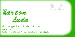 marton luda business card